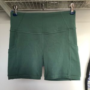 Prana “Electa” Bike Yoga Shorts in Green Small *Altered by a couple inches*